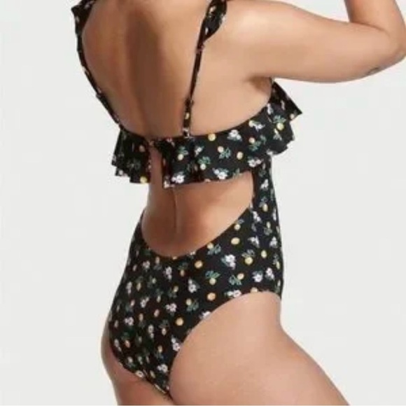 Victoria’s Secret • Lemon Floral Ruffle One-Piece Swimsuit • XL • NWT - Picture 2 of 11